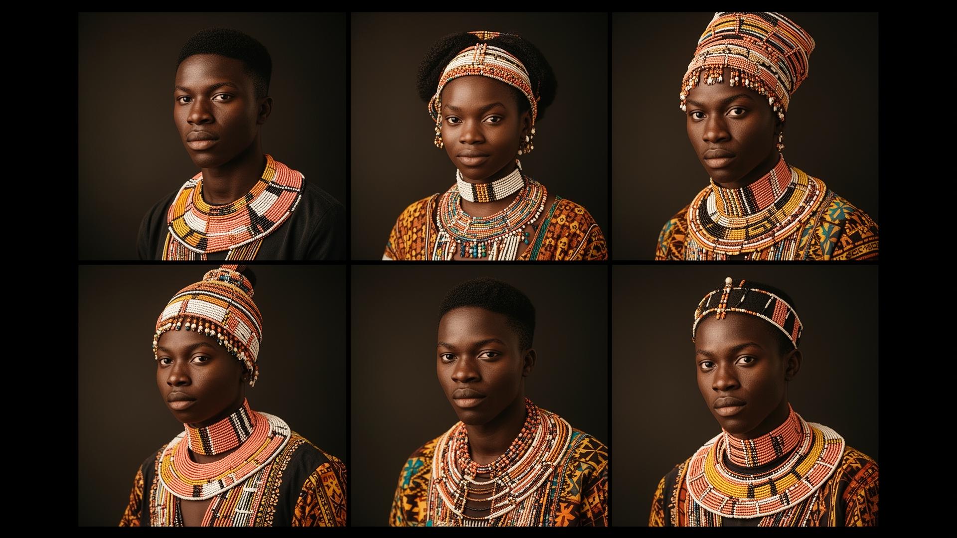 Faces of Africa mosaic
